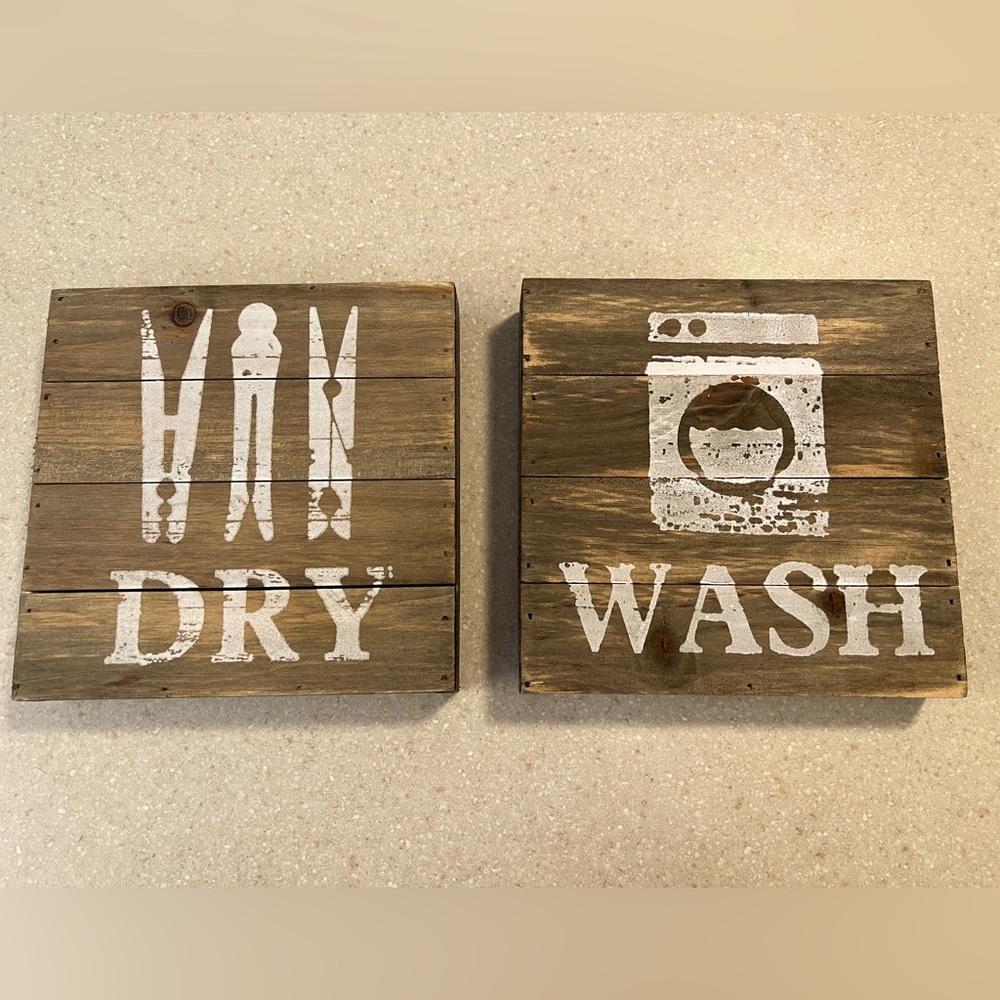 Wooden Wash and Dry Hobby Lobby wall decor